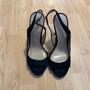 SOLD - BCBG - Elegant Black Women's Slingback Heels
